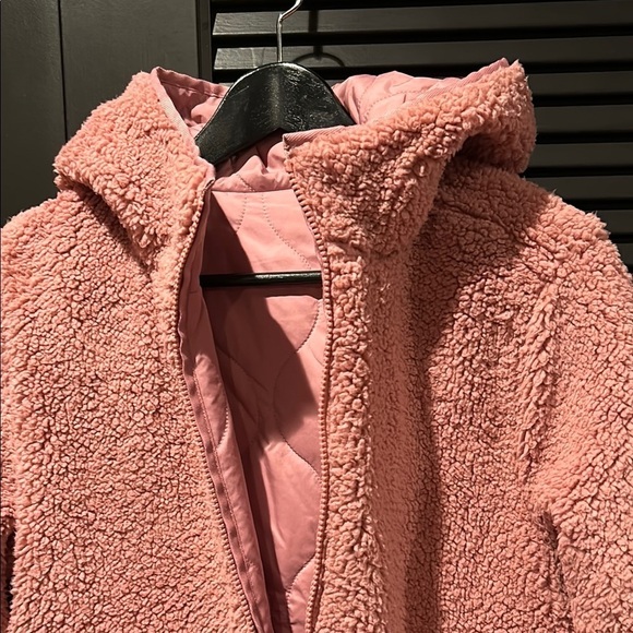 Crewcuts Primaloft Girl’s Reversible Pink Quilted Sherpa Jacket, Size XL - Picture 11 of 13